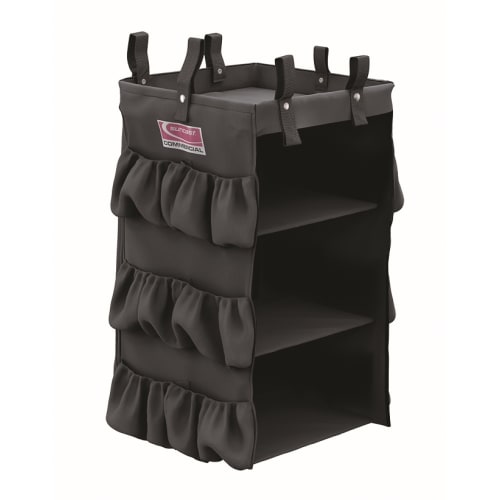 Suncast Commercial 3-Sided Hanging Bag with Shelves, Black